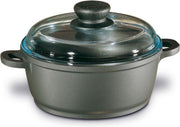 Berndes Kookpan - Bonanza - Essenhouten Steel - Incl Glazen Deksel - 20 cm - Grijs