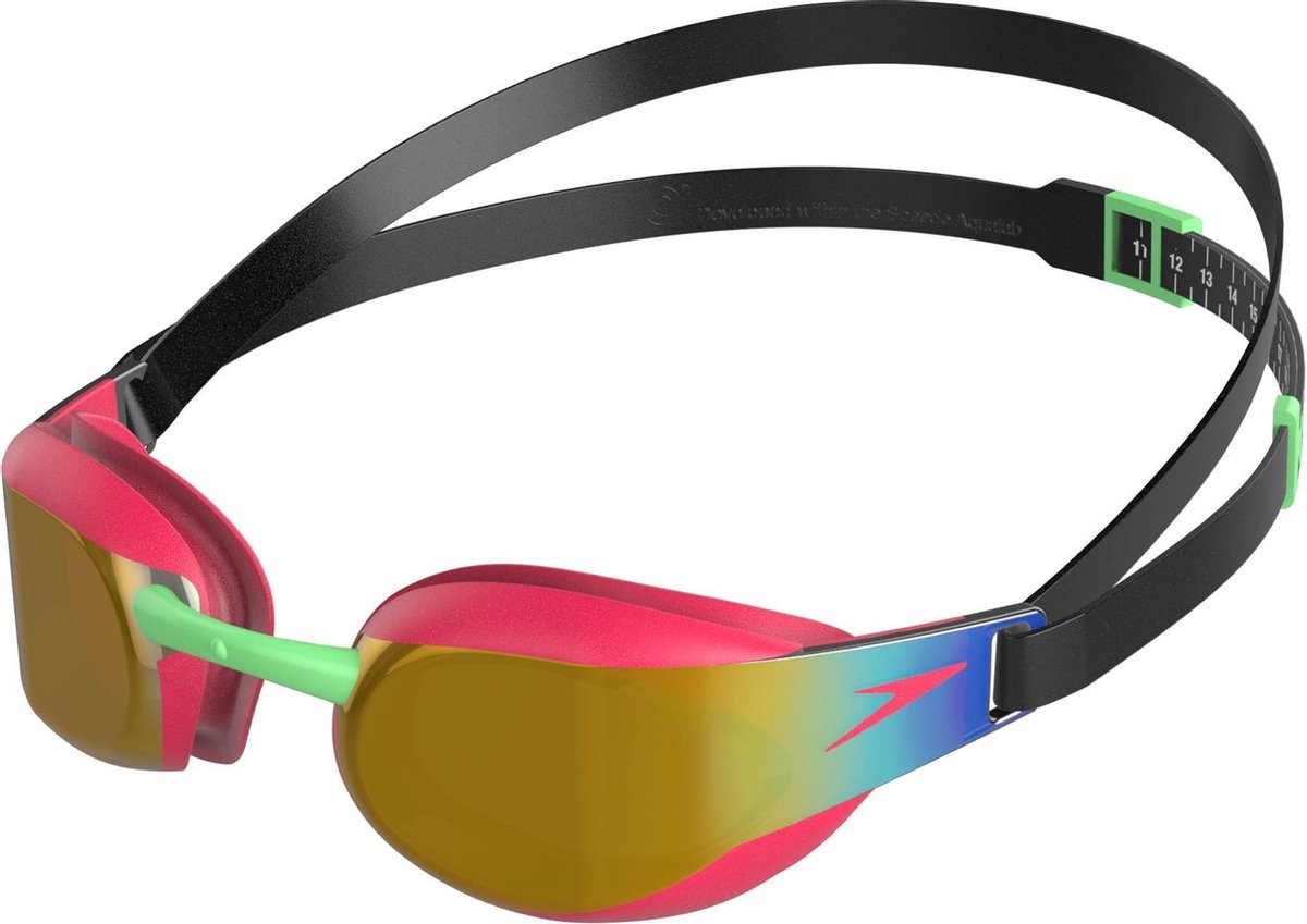Speedo - Junior Fastskin Elite Mirror Zwart Rood