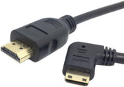 Coretek Mini HDMI - HDMI kabel - 90° haaks naar links - versie 1.4 (4K 30Hz) - 2 meter