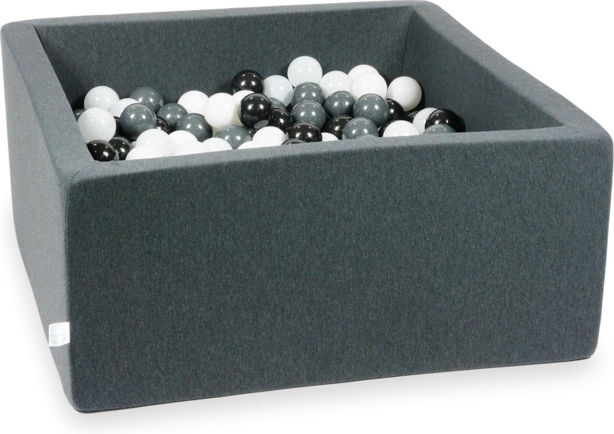 Ballenbad Antraciet 90x90x40cm incl. 400 ballen Antraciet (wit