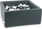 Ballenbad Antraciet 90x90x40cm incl. 400 ballen Antraciet (wit