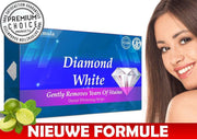 Diamond White - Teeth Whitening Strips - 28x Tandenbleek Strips - Zonder Peroxide (0%)- 100% Vegan & Gluten Free - White Strips Tanden - Tandenbleekset - Ideaal Cadeau - Tropical Mint