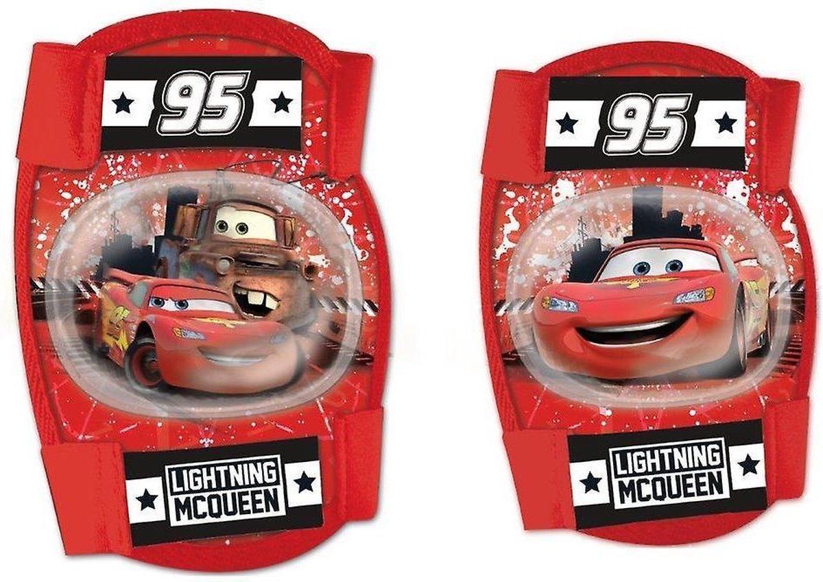 Disney Knie- En Elleboogbeschermers Cars Rood 4-delig Maat S