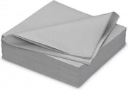 GALA Servetten - Aluminium - 40x40cm - 25 Stuks - Zwart/Grijs
