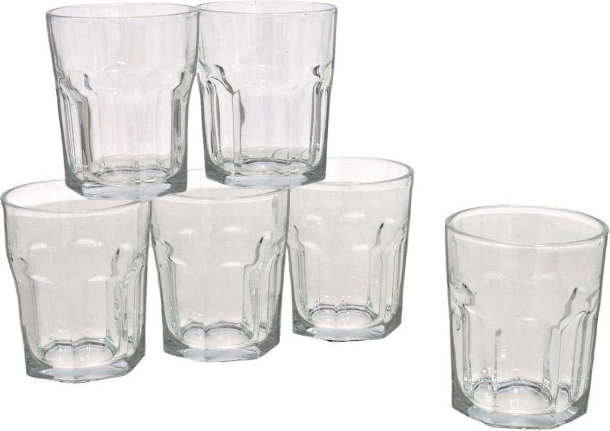 12x Stuks waterglazen/drinkglazen transparant 256 ml - Glazen - Drinkglas/waterglas/tumblerglas