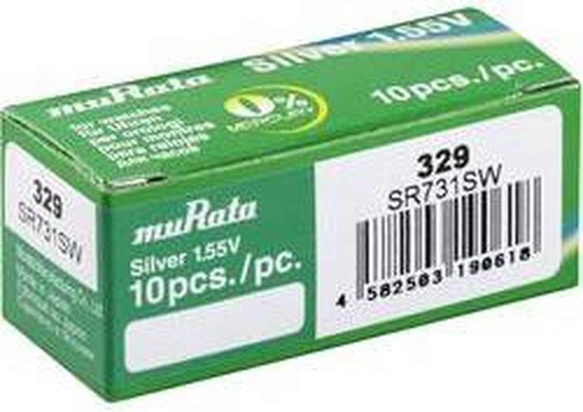 Murata SR731SW-PBWW Button cell SR731 Silver oxide 39 mAh 1.55 V 2 stuks