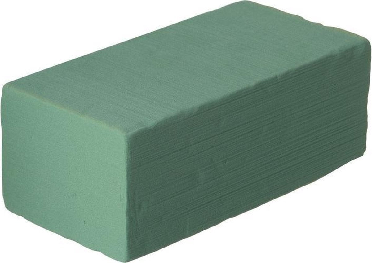 10x Groen steekschuim/oase vochtig gebruik 20 cm - Bloemstukken/kerststukje maken met steekschuim blok - Hobby/decoratie materiaal