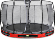Inground trampoline EXIT Elegant - ø366cm met Economy veiligheidsnet - rood