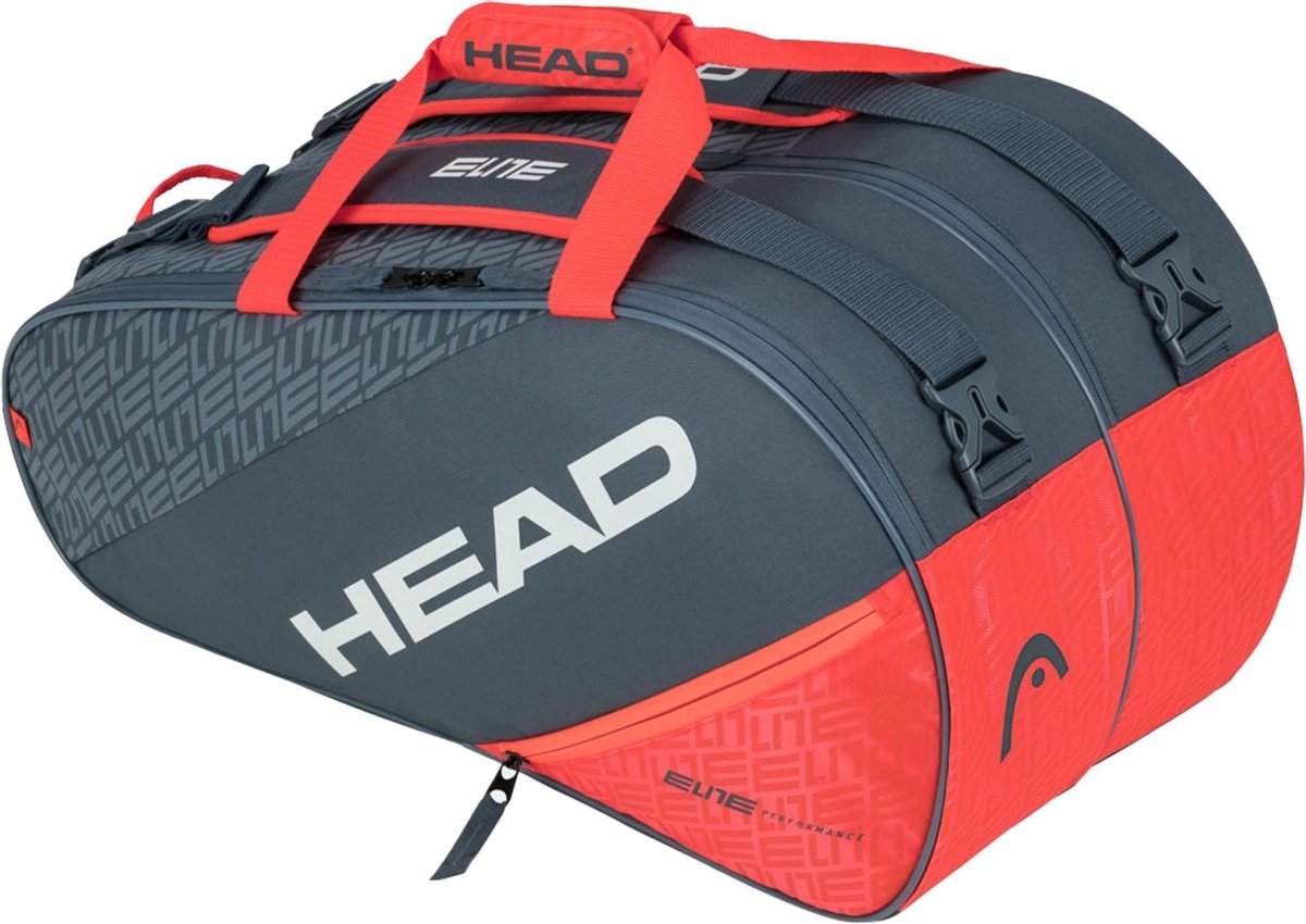 Head Tennistas - Unisex - Donkergrijs/Oranje