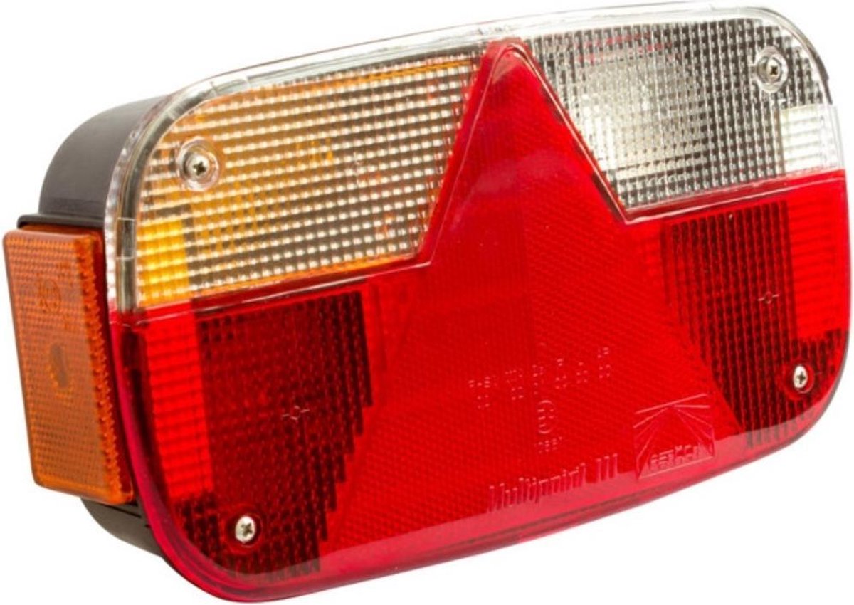 Multipoint 3 achterlicht Links 8 polig - 244x138x60 mm - voorzien van Aspöck connector aansluiting