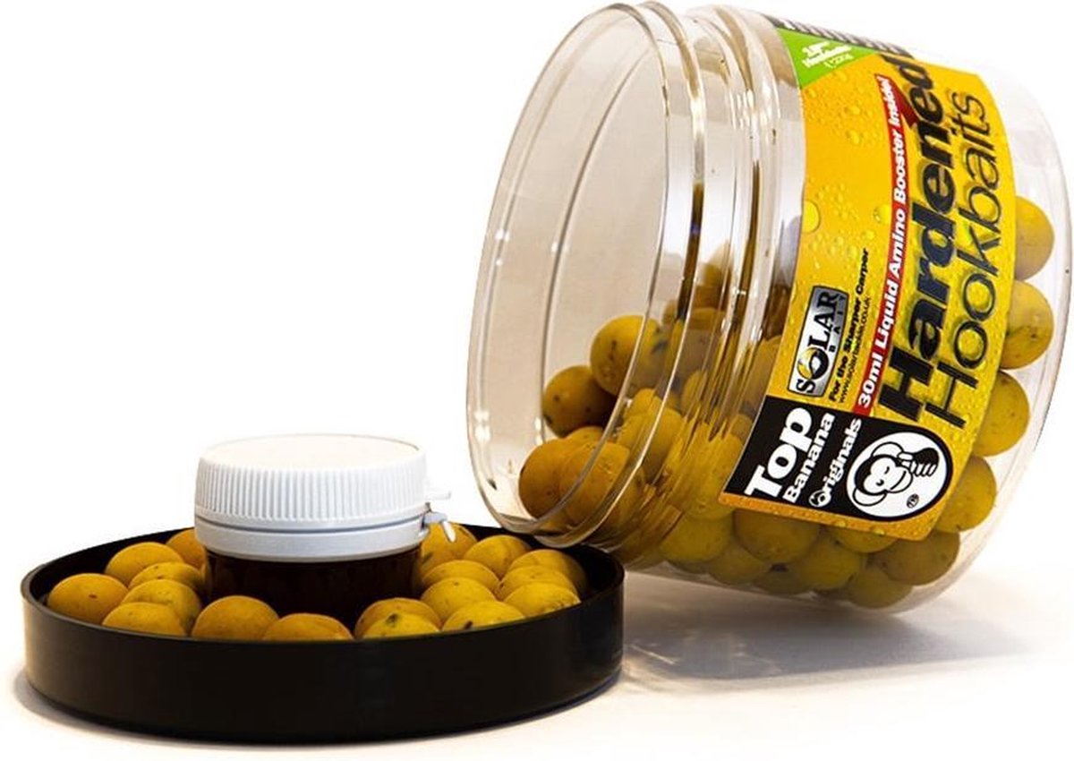 Solar Hardened Hook Baits + Amino Liquid - Top Banana - 16mm