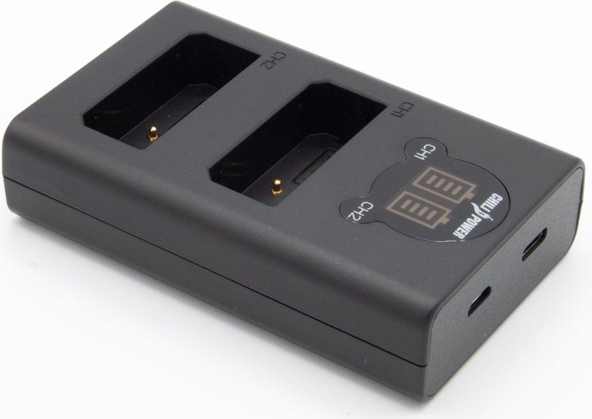 ChiliPower Canon LP-E10 dubbellader voor 2 camera accu's (tegelijk)