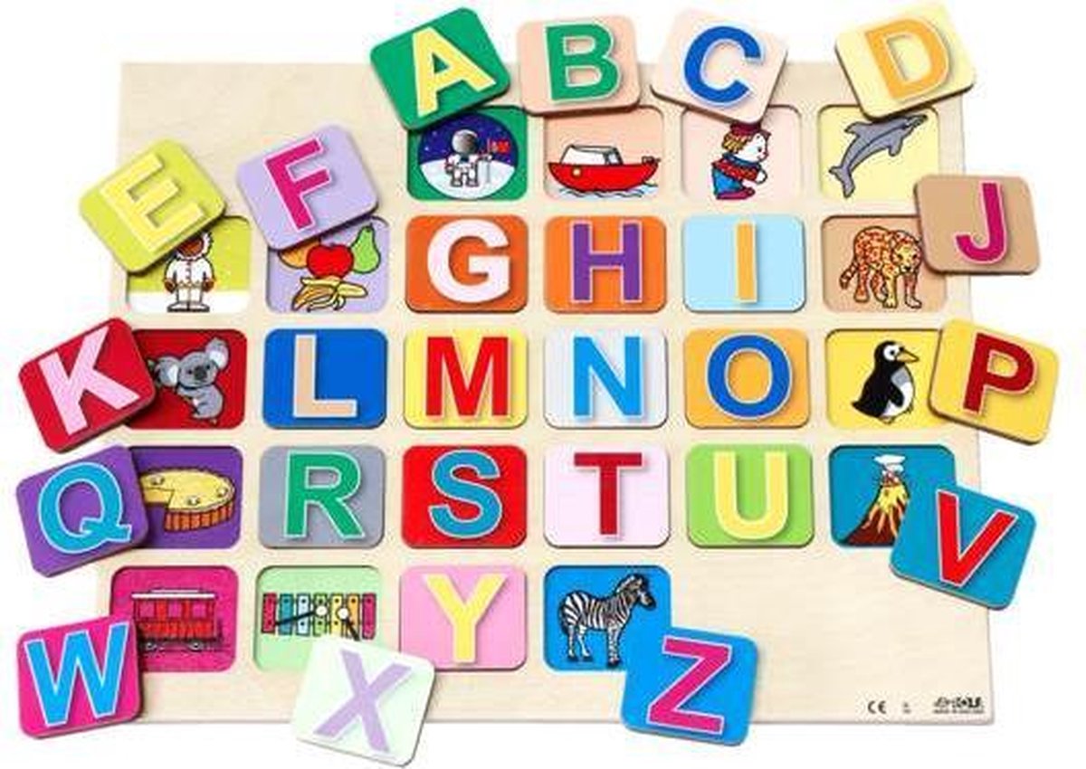 Het A tot Z spel - alfabet - leren lezen - letters in verschillende kleuren - educatief speelgoed voor kinderen