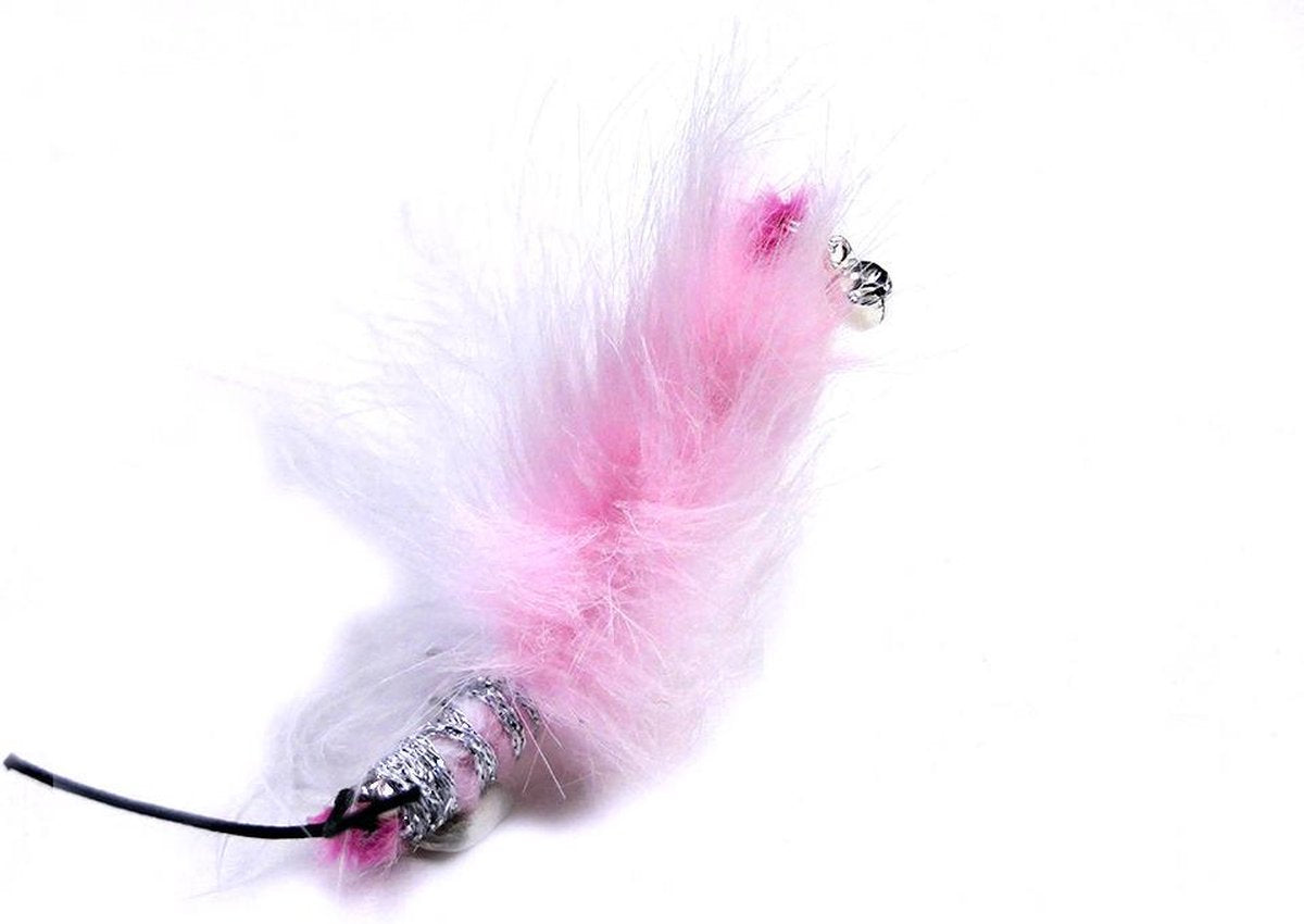 Tabby Tijger Flamingo - Kattenspeelgoed - Vogel - Belletje - Veertjes