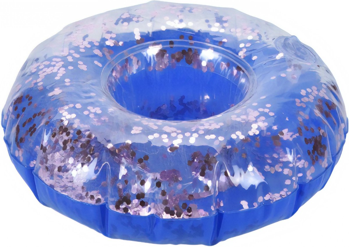 Free And Easy Bekerhouder Opblaasbaar Cup Holder 18 Cm Blauw