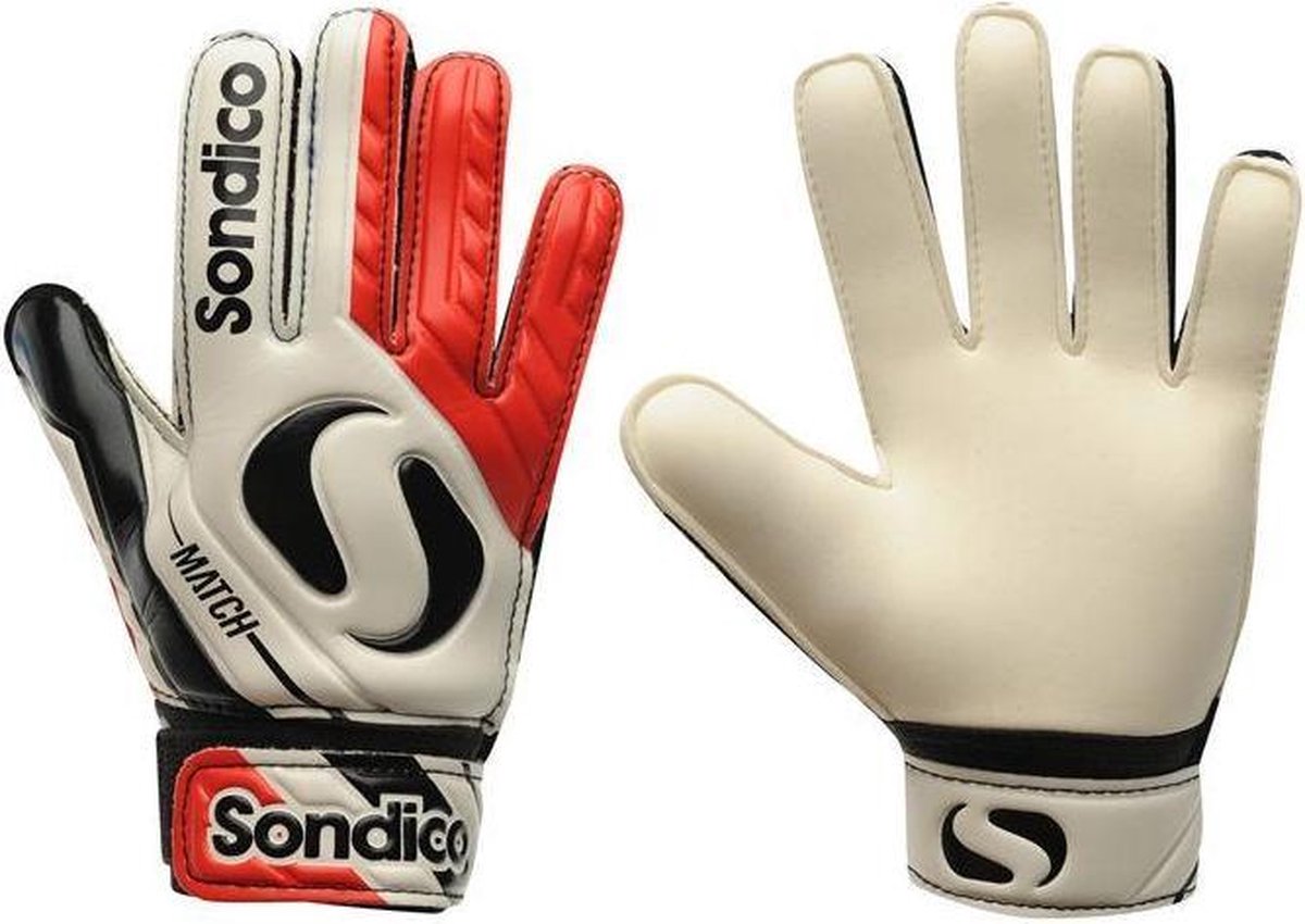 Sondico Keepershandschoenen Match - Junior - White/Red - 4