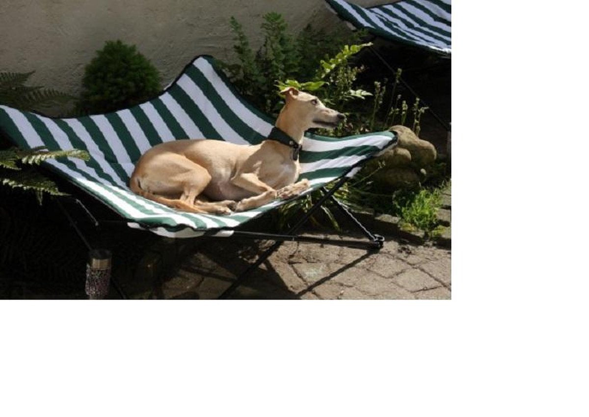 Chikko Stretcher 90x90x20 groen-wit gestreept