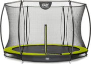 Inground trampoline EXIT Silhouette - ø305cm - met veiligheidsnet - groen