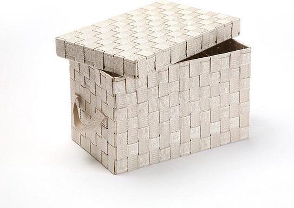 Opbergdoos Nali Groot Met deksel Beige (22 x 35 x 22 cm)