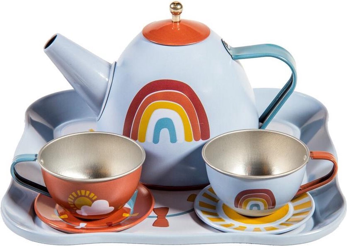 Little Dutch Theeservies in koffer Rainbow - Multicolour