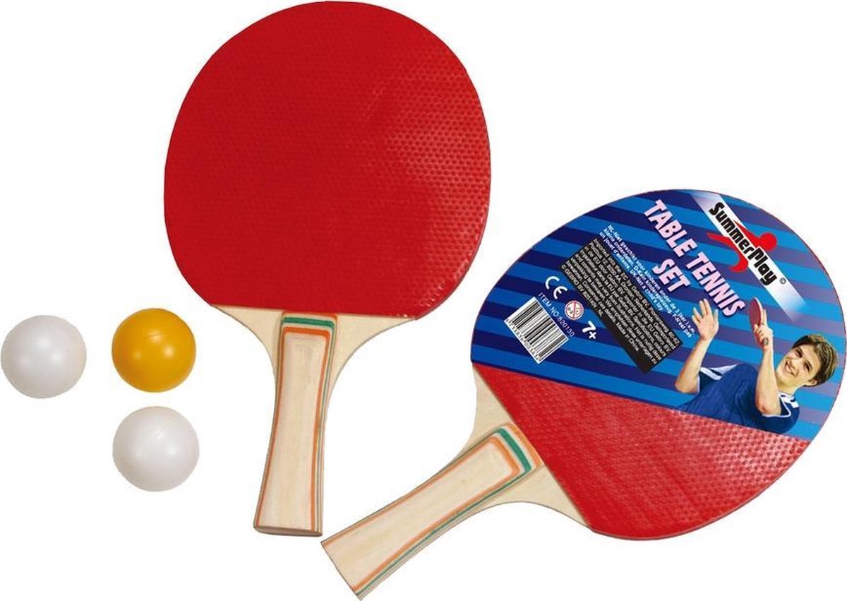 Tafeltennis set - 2x batje en 3x Pingpong bal