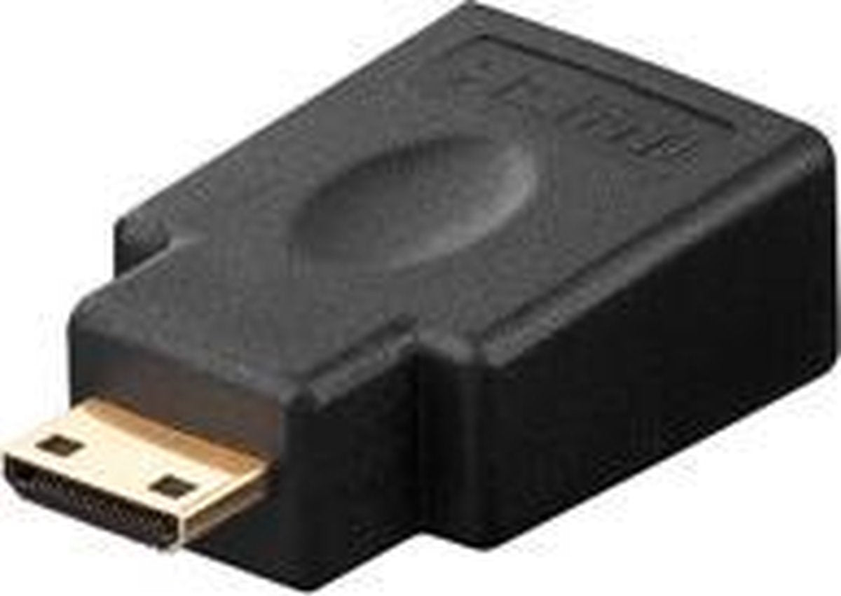 Goobay 68841 tussenstuk voor kabels 19-pin mini HDMI M 19-pin HDMI FM Zwart