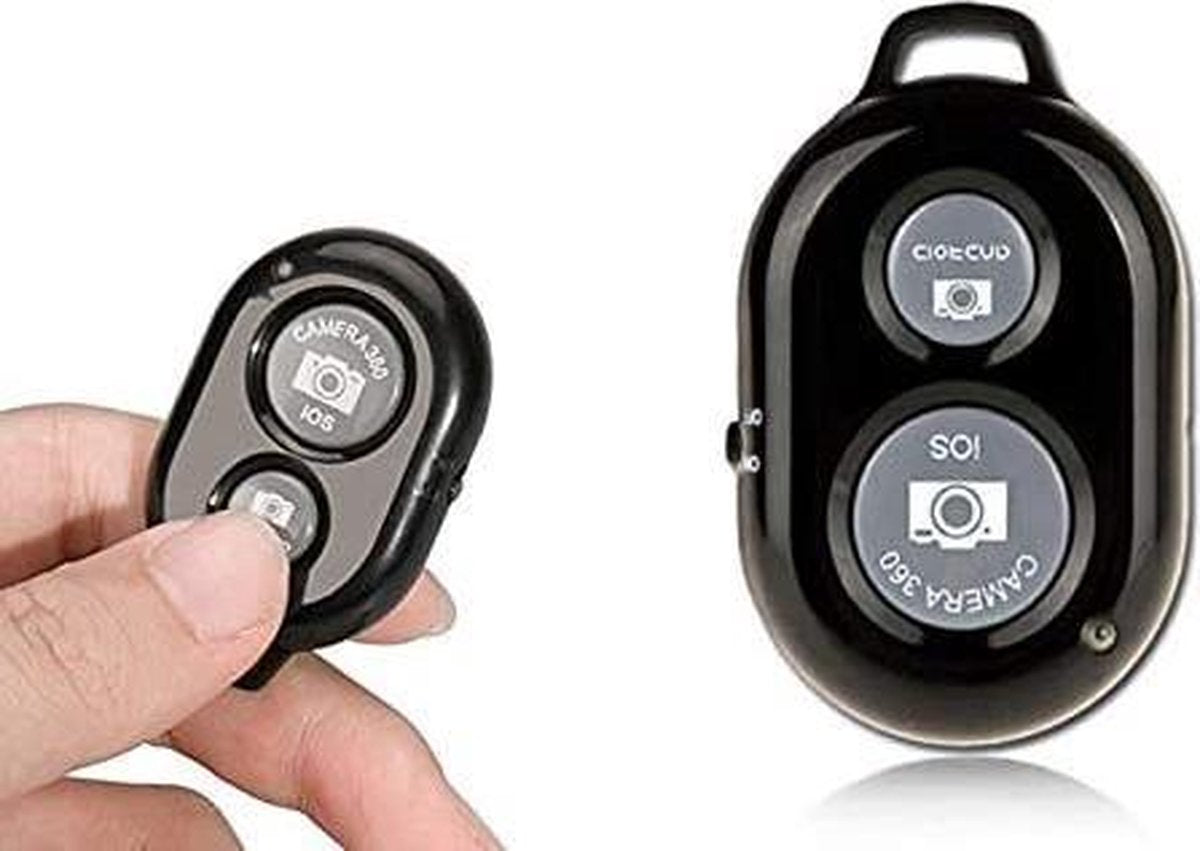 Bluetooth Remote Shutter foto Selfie afstandsbediening telefoon voor smartphone - Zwart