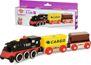 Eichhorn houten trein E-Loc met wagon