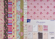 Joy!Crafts • Hobbypapier 16 vellen 8 designs / A4 - 150 g/m2  Blooming Rose