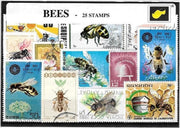Bijen – Luxe postzegel pakket (A6 formaat) : collectie van 25 verschillende postzegels van bijen – kan als ansichtkaart in een A6  envelop - authentiek cadeau - kado -kaart - dieren - insecten - honingbij - honing - Antophila - vliesvleugeligen