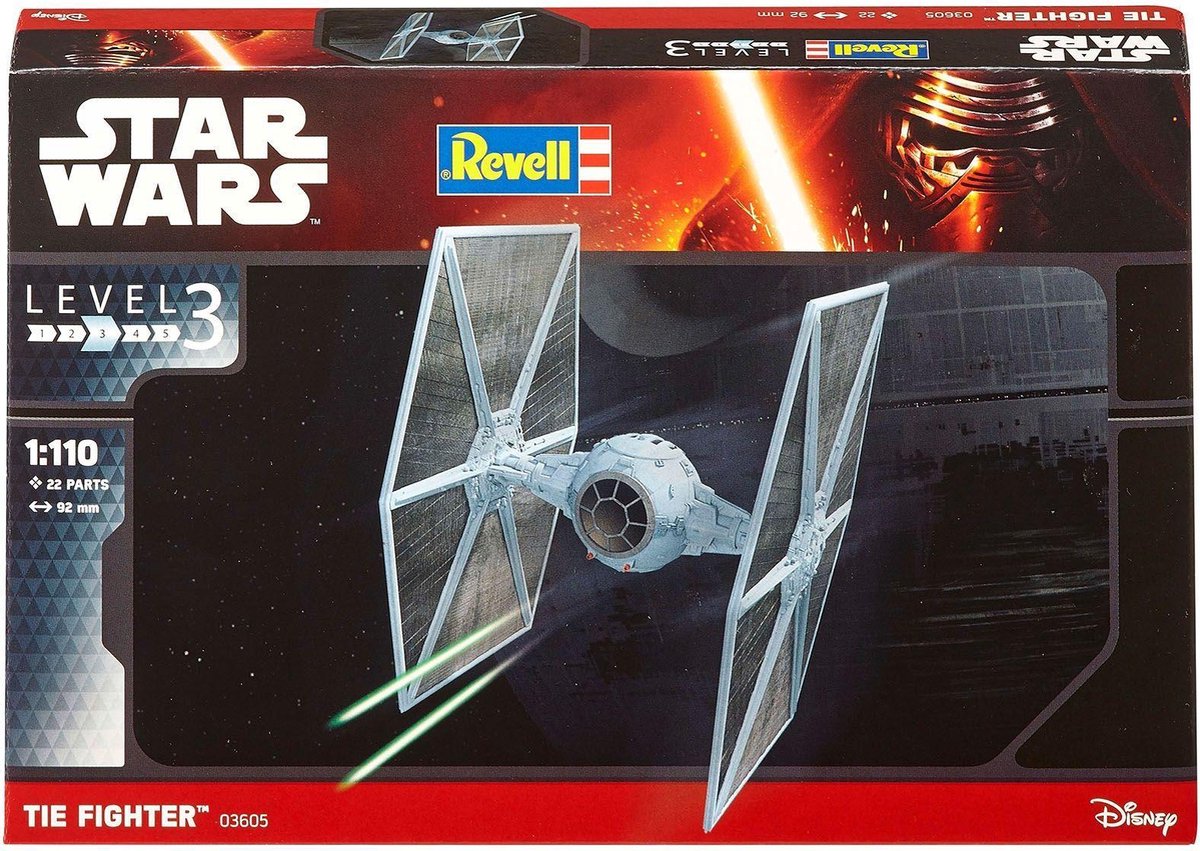TIE Fighter Revell - schaal 1 -110 - Bouwpakket Revell Star Wars