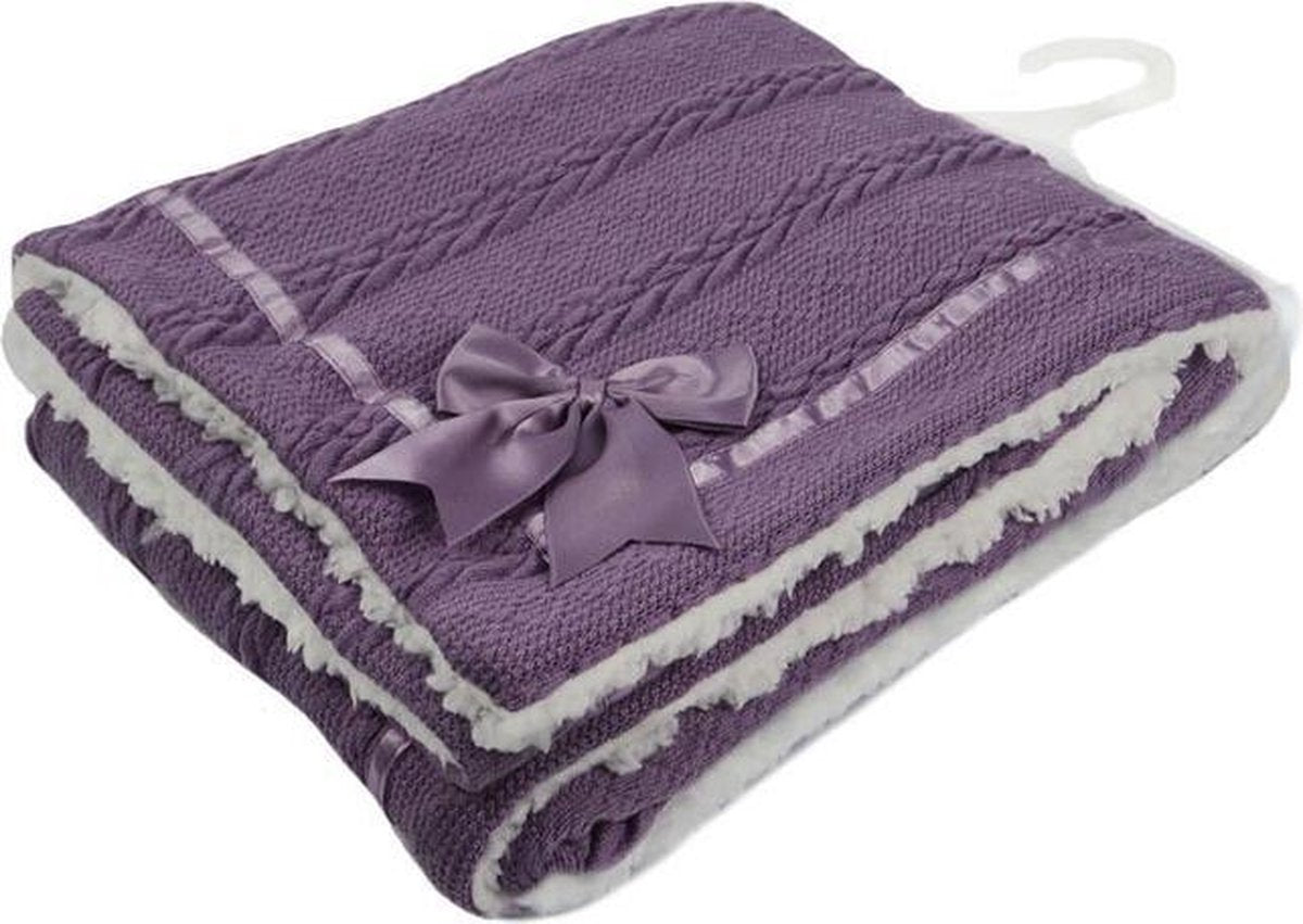 Soft Touch Deken Cheveron Junior 75 X 90 Cm Polyester Paars