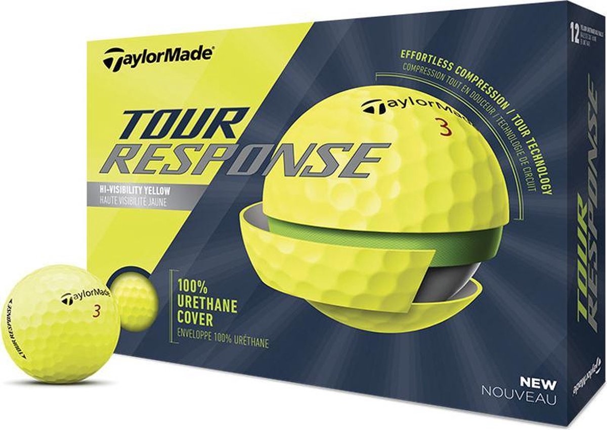 TaylorMade Tour Response Golfballen 2020 - Dozijn / 12 stuks - Geel