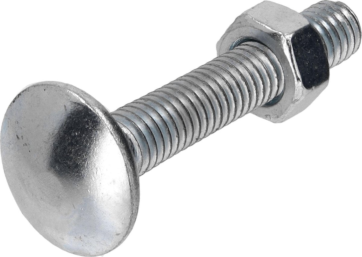 Slotbout met moer M5x30 per 70 gegalvaniseerd