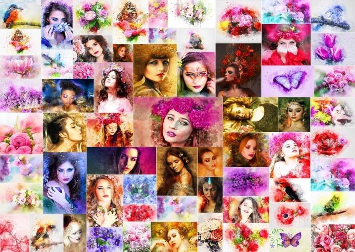 Legpuzzel - 1000 stukjes - Collage Vrouwen - Grafika puzzel