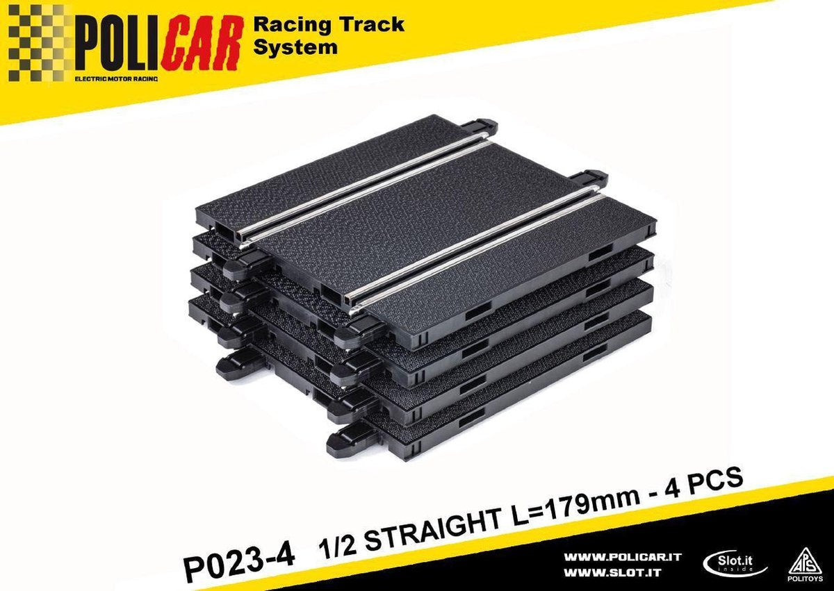 Policar - Half Length Straight 179mm - 4x (Plc-p023-4) - modelbouwsets