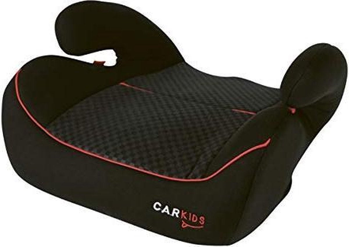 Carkids Zitverhoger Groep 3 Isofix Zwart Met Rode Bies