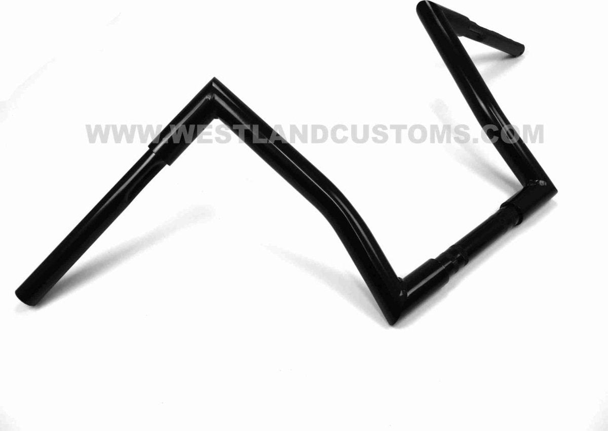 1 Inch Universeel Stuur Square Fat Ape Hanger 12 Inch Zwart