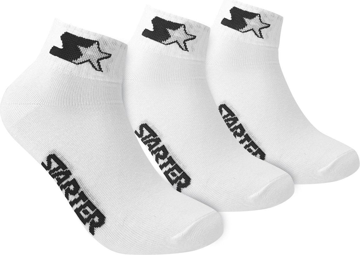 Starter - 3-Pack Quarter Socks - Wit - Algemeen - maat  43 - 46