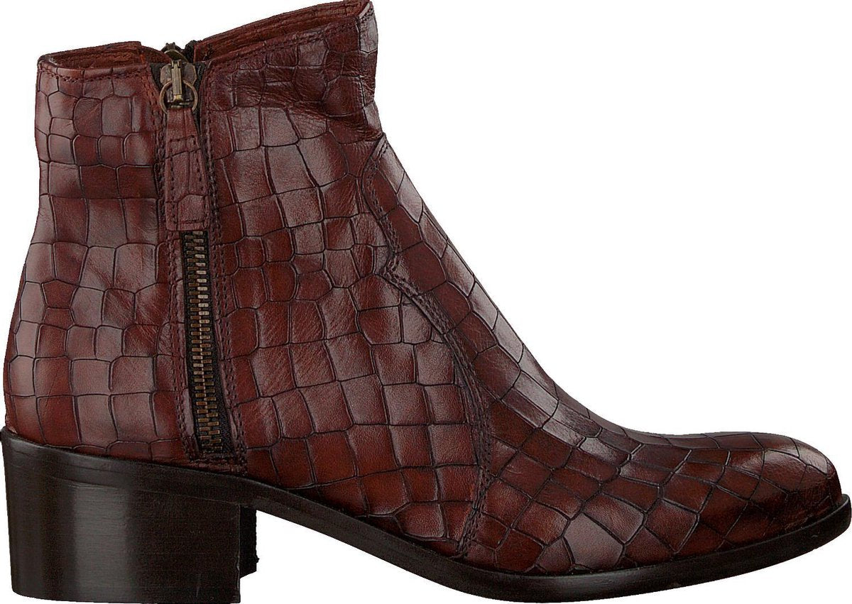 Notre-V 07a-202 Enkellaarsjes - Enkelboots - Dames - Bruin - Maat 38