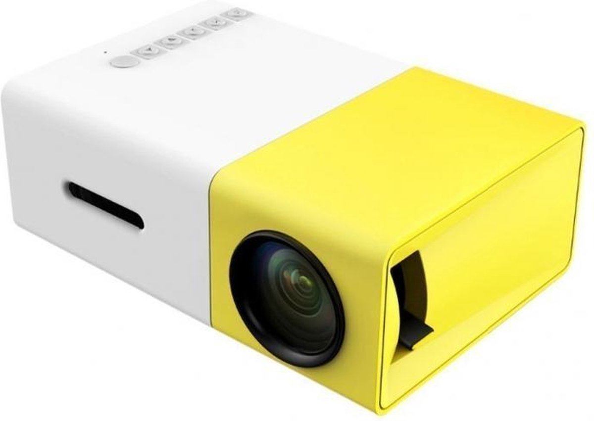 Mini Beamer Projector Mobile Mini Full HD Yellow White