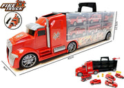 Brandweer Vrachtwagen set koffer - speelgoed brandweer 10-delig set- Mega Fire truck - 42CM