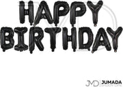 Happy Birthday Folie Ballon - Slinger - Feestversiering - Decoratie - Zwart