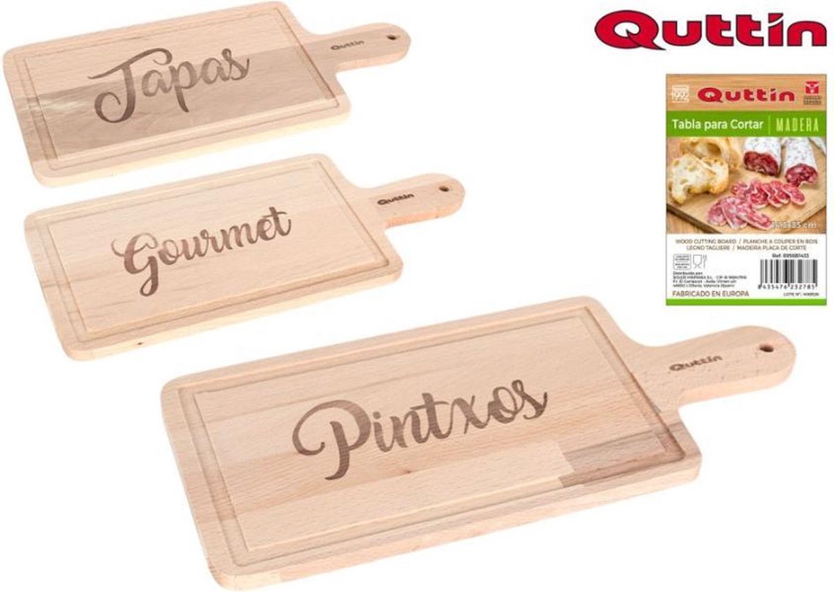 QUTTIN | serveerplank snijplank serveerschaal | bamboe hout | pintxos
