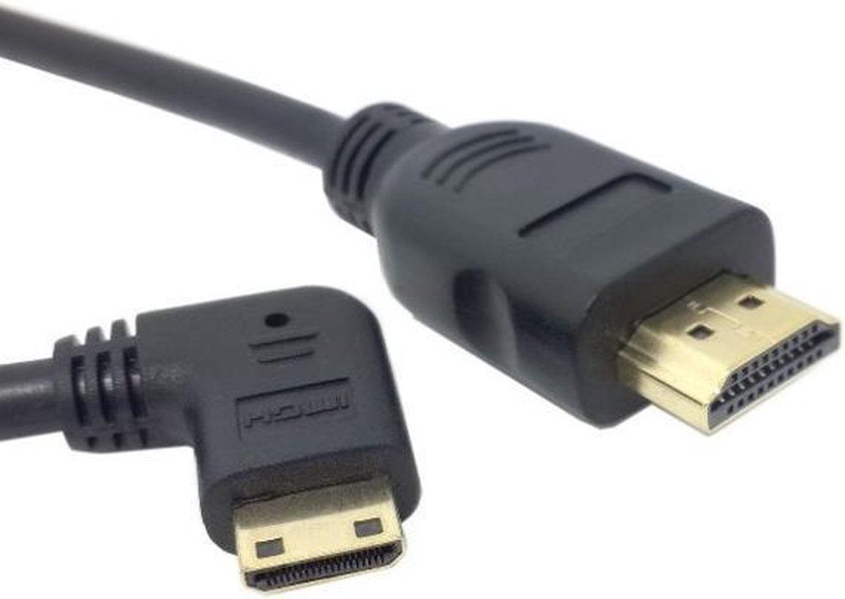 Coretek Mini HDMI - HDMI kabel - 90° haaks naar rechts - versie 1.4 (4K 30Hz) - 0
