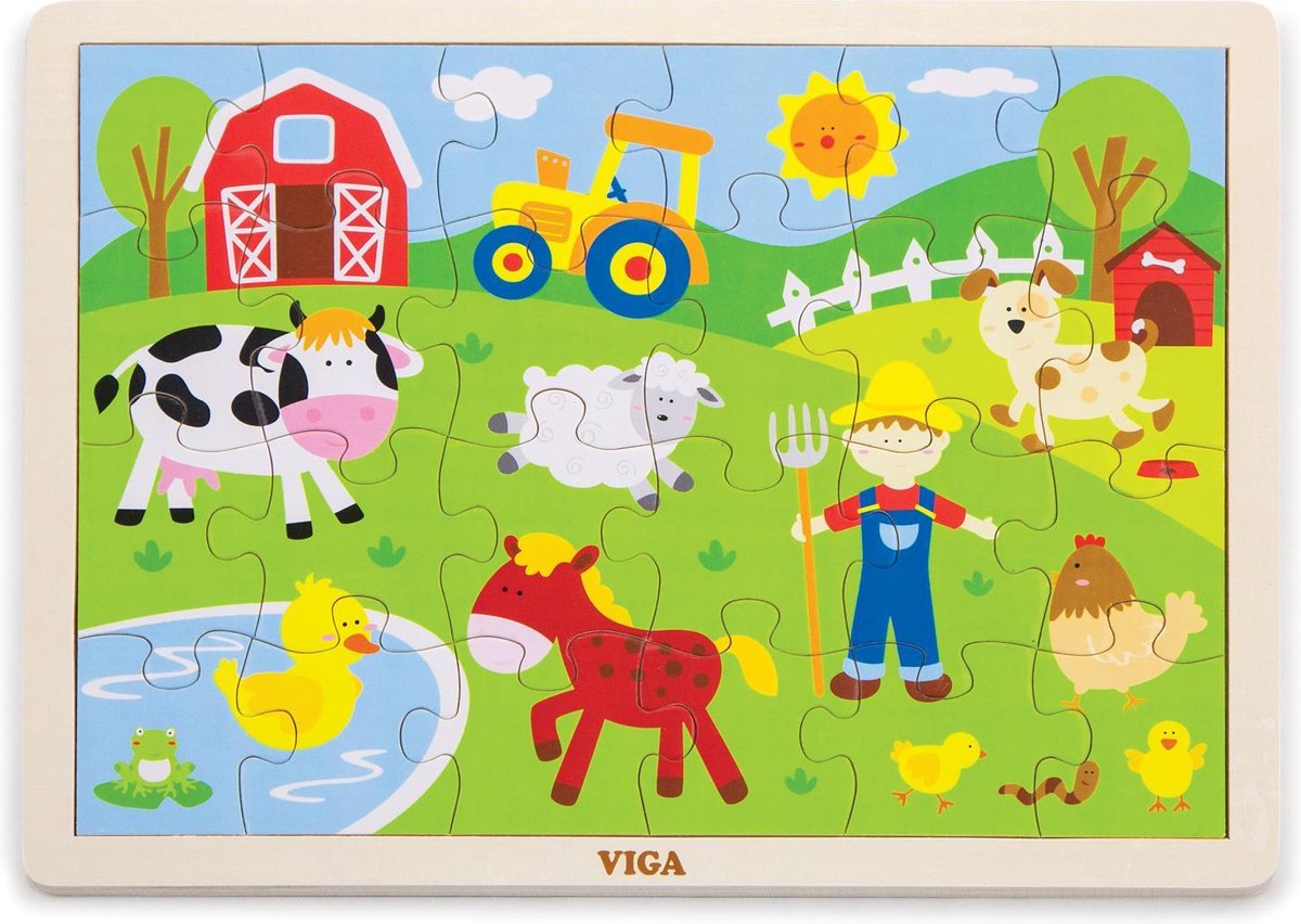 Viga Toys - Puzzel - Boerderij