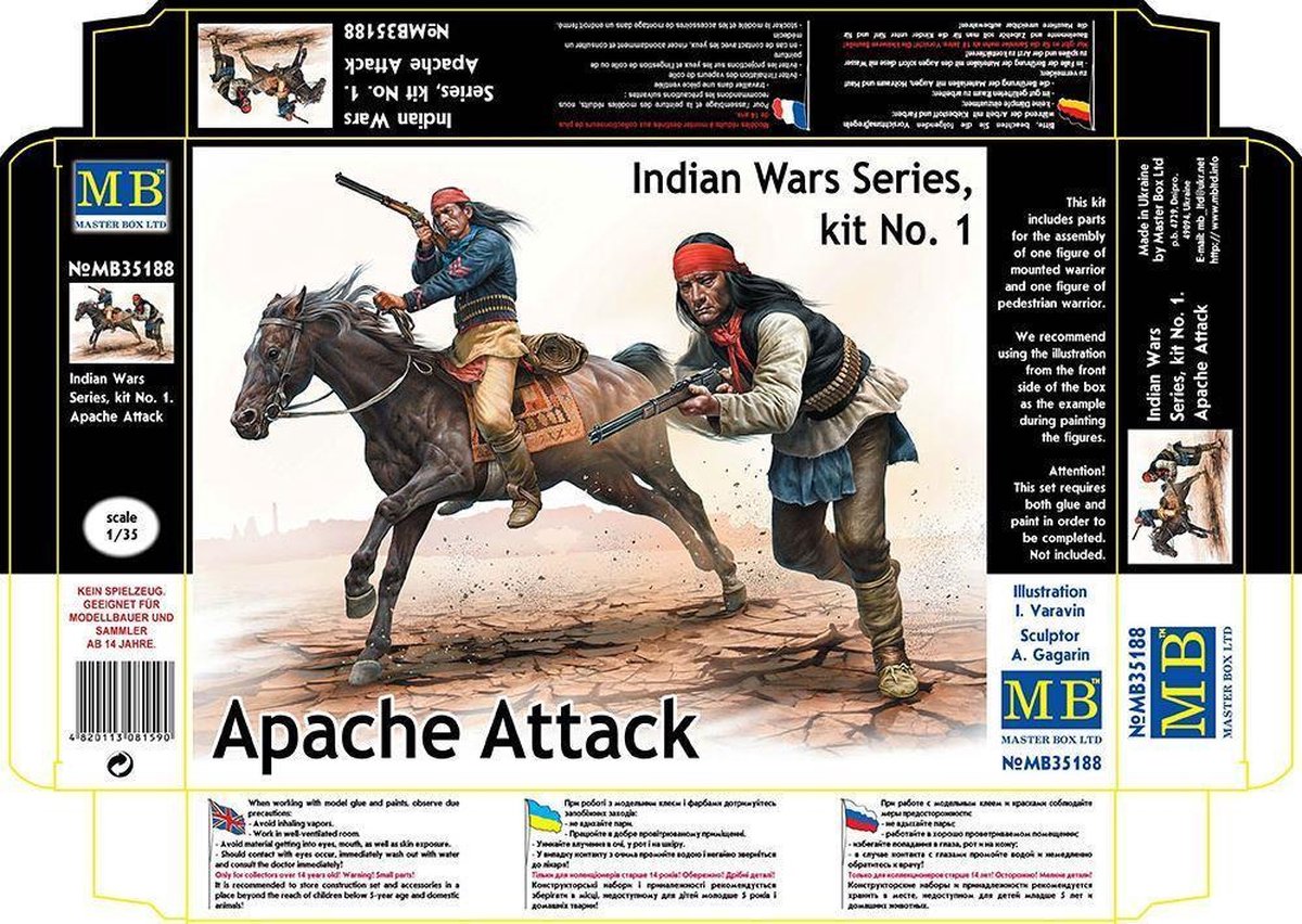 1:35 Master Box MB35188 Indian Wars Series Kit #1 Plastic kit
