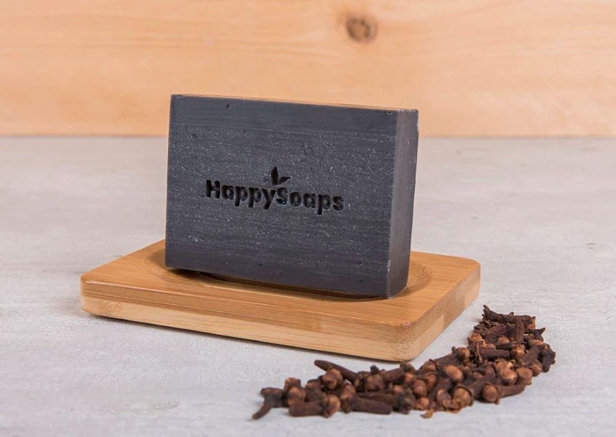 HappySoaps Body Bar - Kruidnagel & Salie met zeephouder