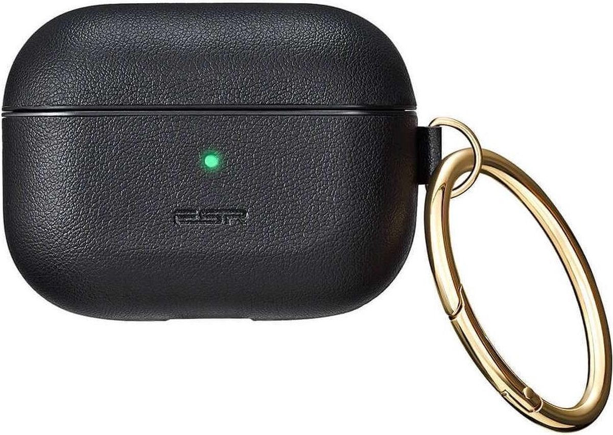ESR AirPods Pro hoesje - Metro Leather Airpods Pro Case - Zwart - met gratis haak
