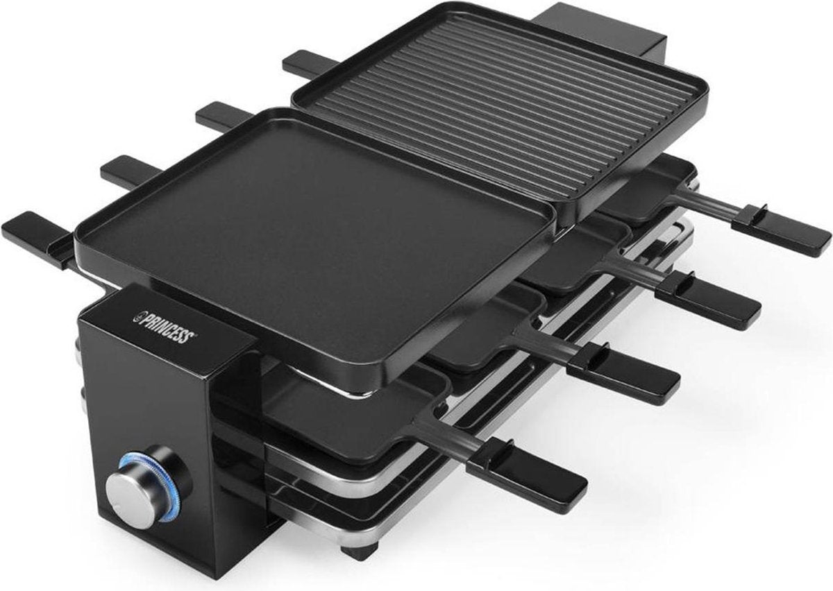 Princess gourmetstel / raclette Pure Black 8-persoons